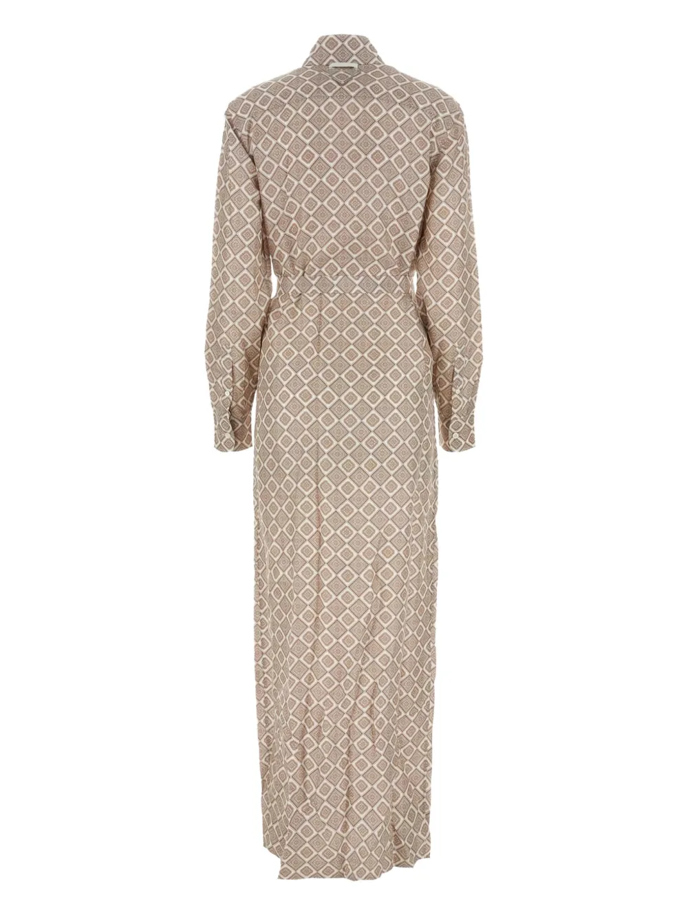 Prada geometric-print maxi shirt dress Beige