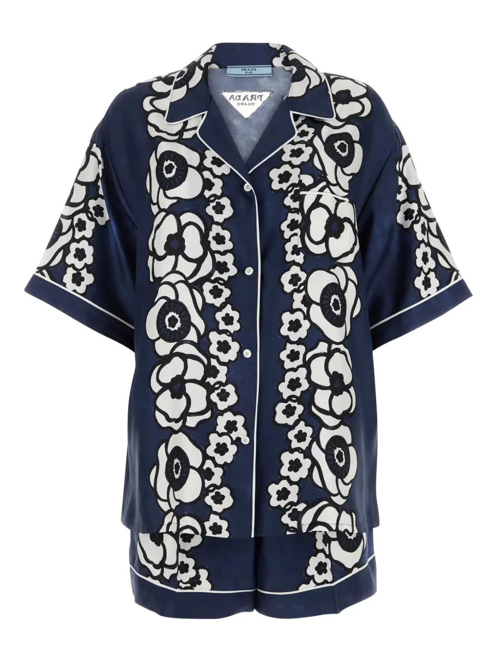 floral-print short pyjamas