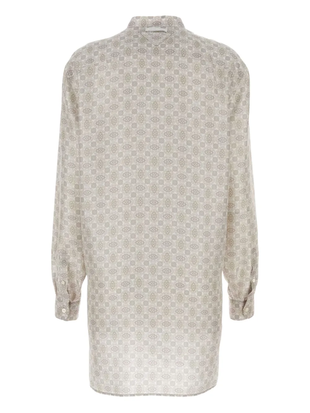 Prada printed silk shirt dress Beige