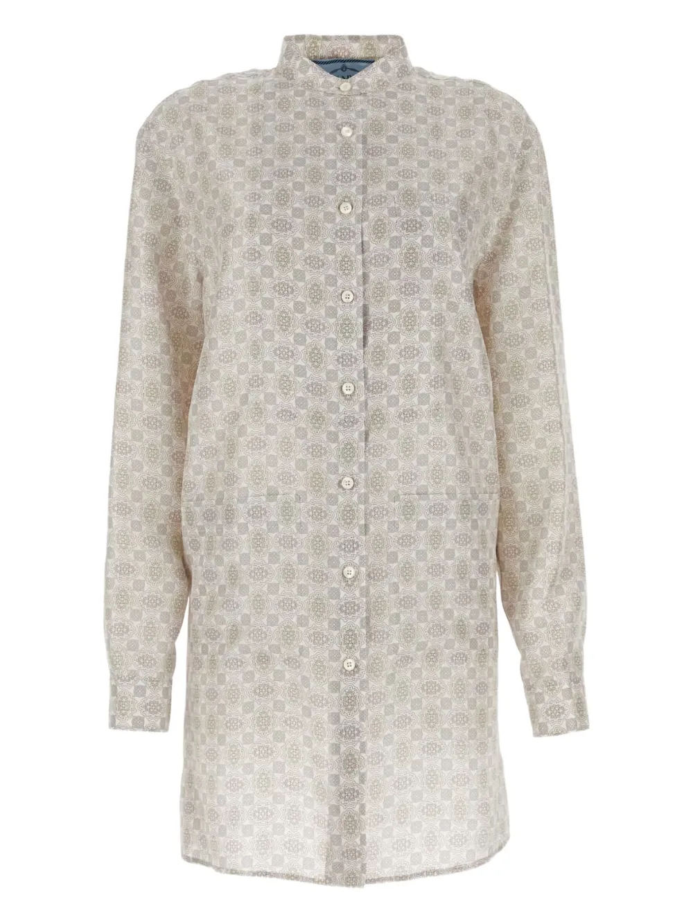 Prada printed silk shirt dress Beige