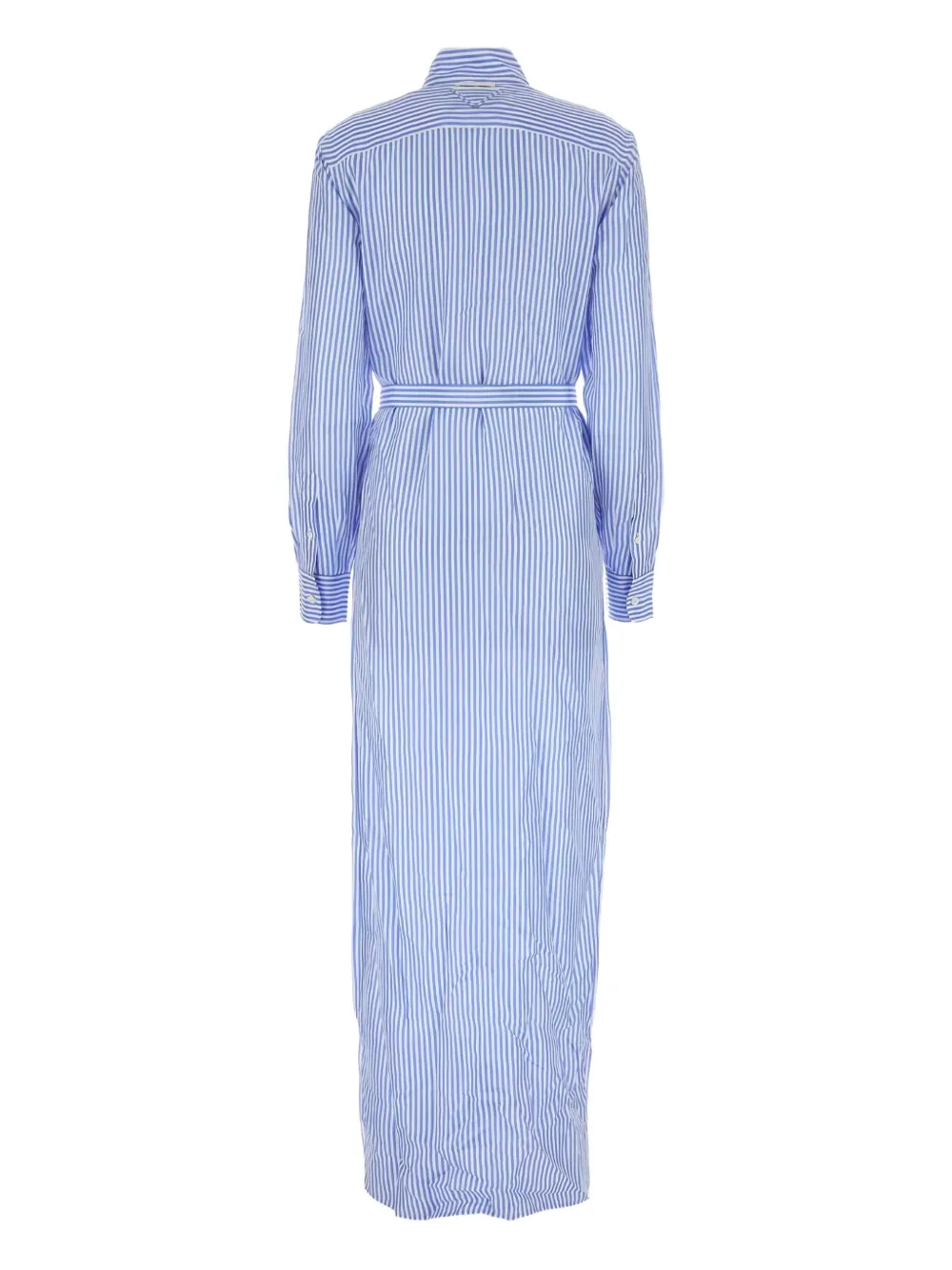 Prada striped shirt maxi dress Blauw