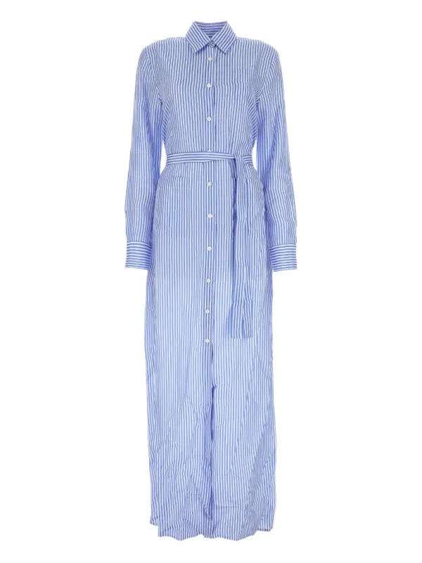 prada striped shirt dress Prada Striped Poplin Dress, Women, Absinthe, Size 40