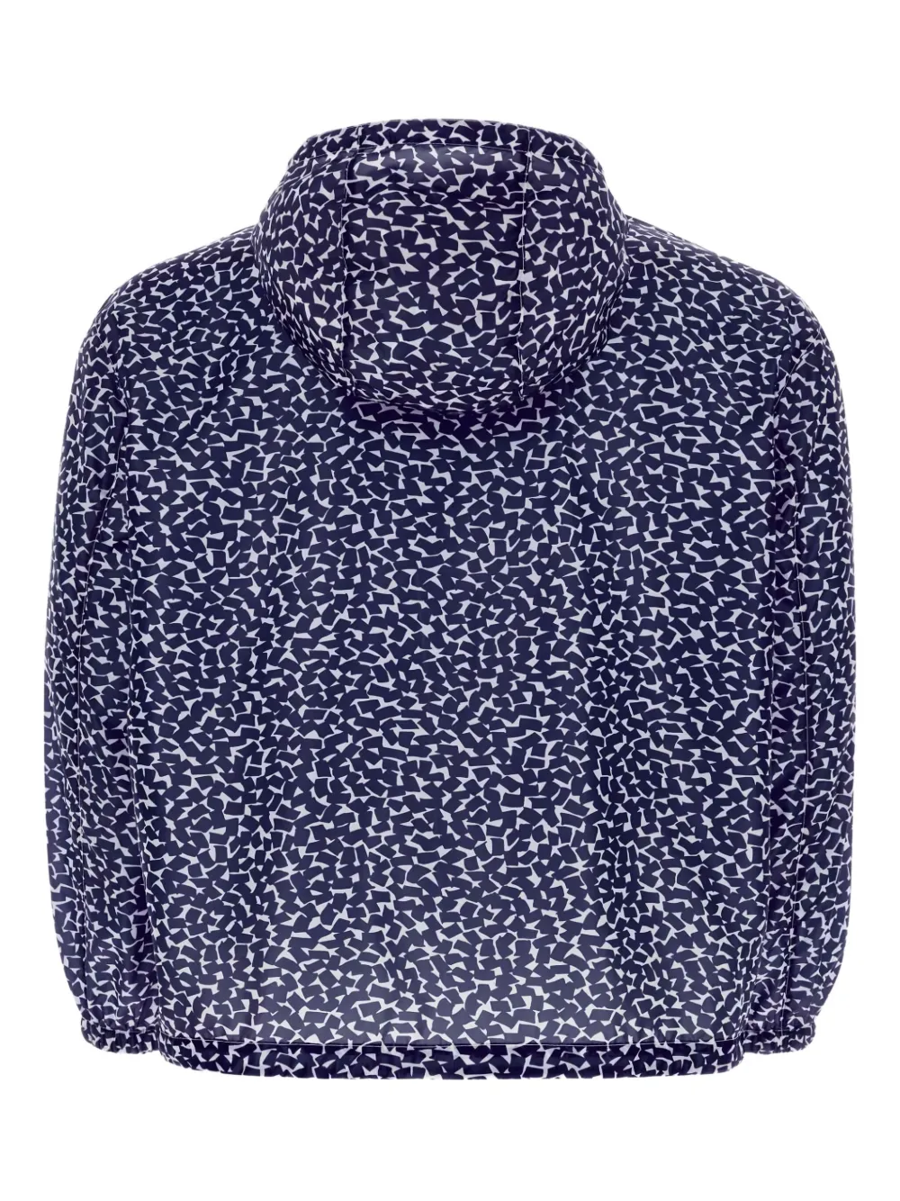 Prada printed hooded windbreaker Blauw