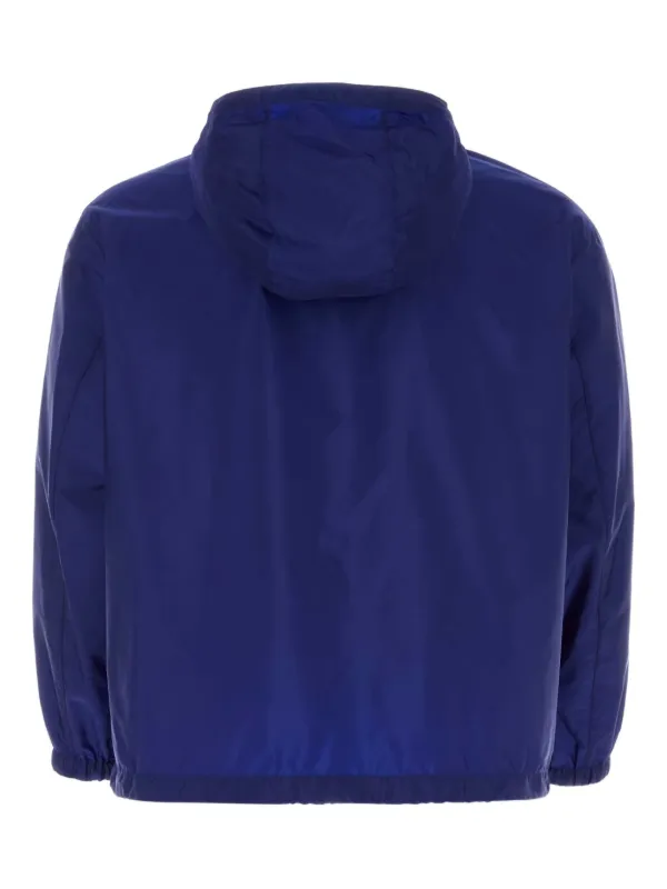 プラダウインドブレイカ Black Active Re-nylon Windbreaker | PRADA