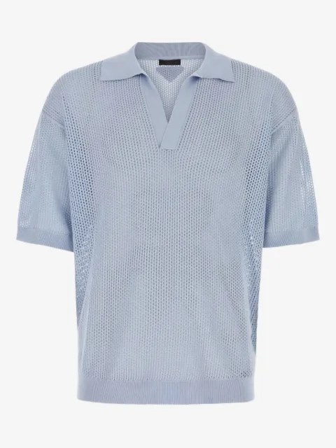 Prada mesh-knit polo shirt