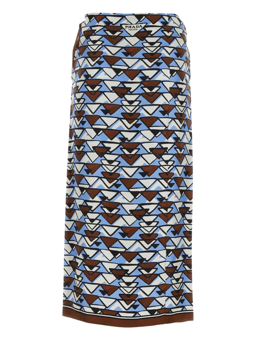 Prada geometric-print midi skirt Bruin