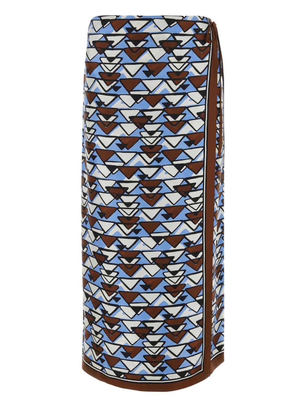 Prada geometric-print midi skirt Bruin