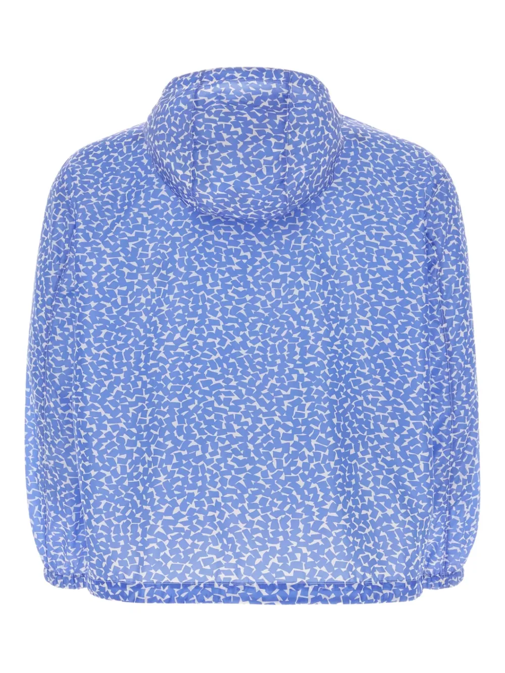 Prada printed hooded windbreaker Blauw