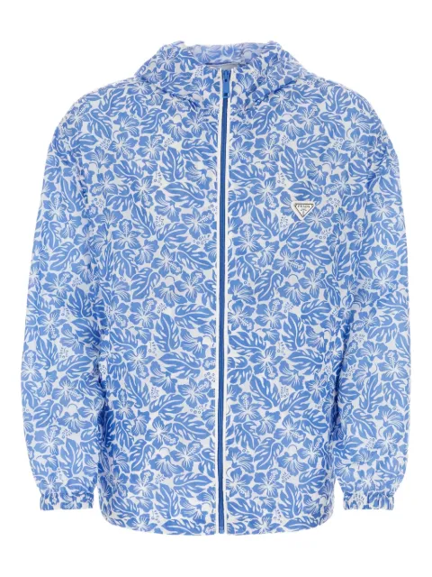 Prada floral-print hooded jacket