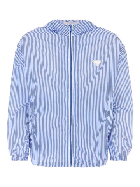 Prada striped hooded windbreaker