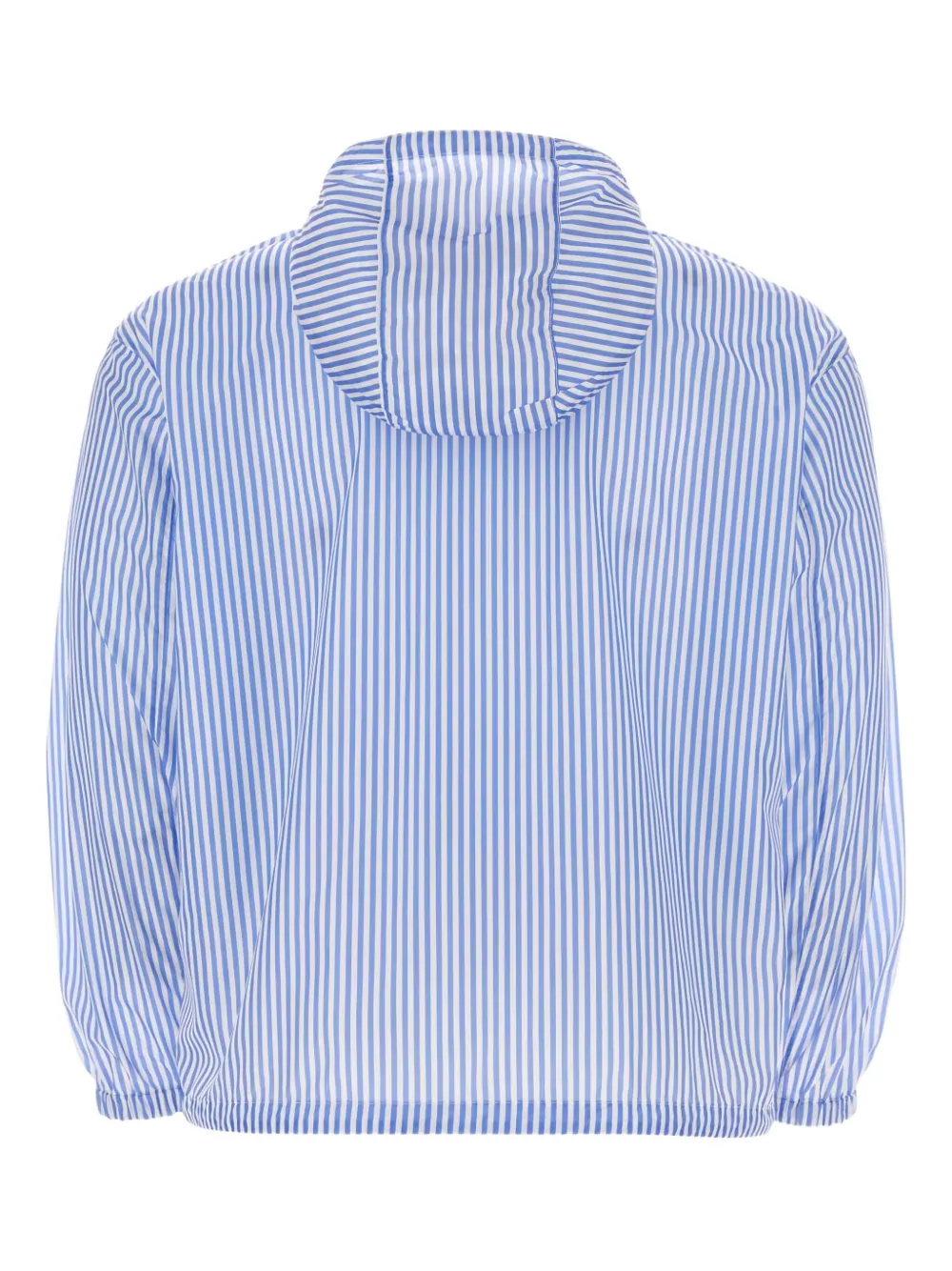 Prada striped hooded windbreaker Blauw