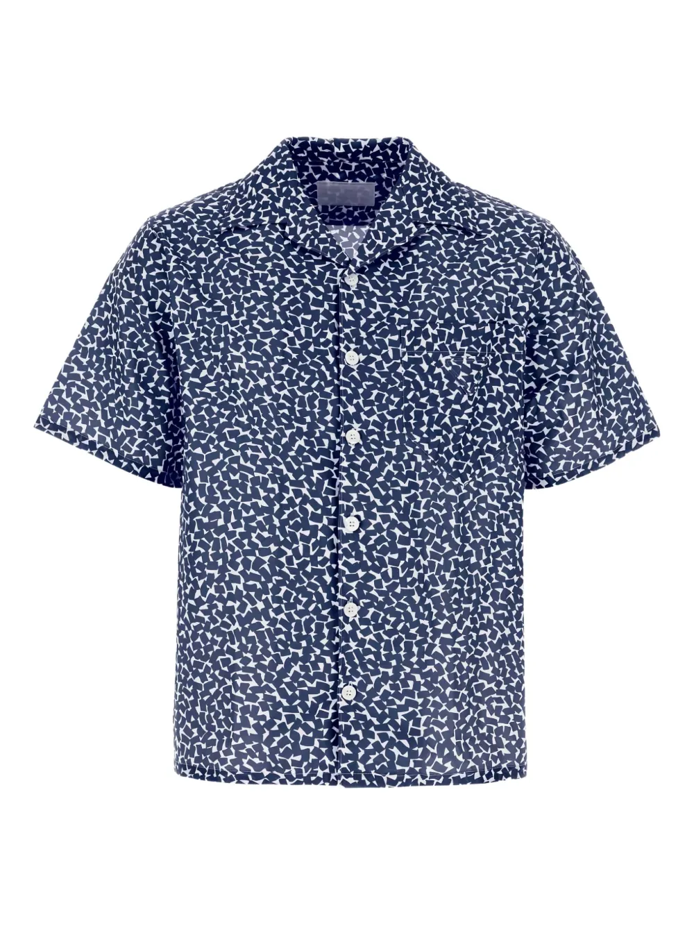 Prada poplin print shirt Blauw