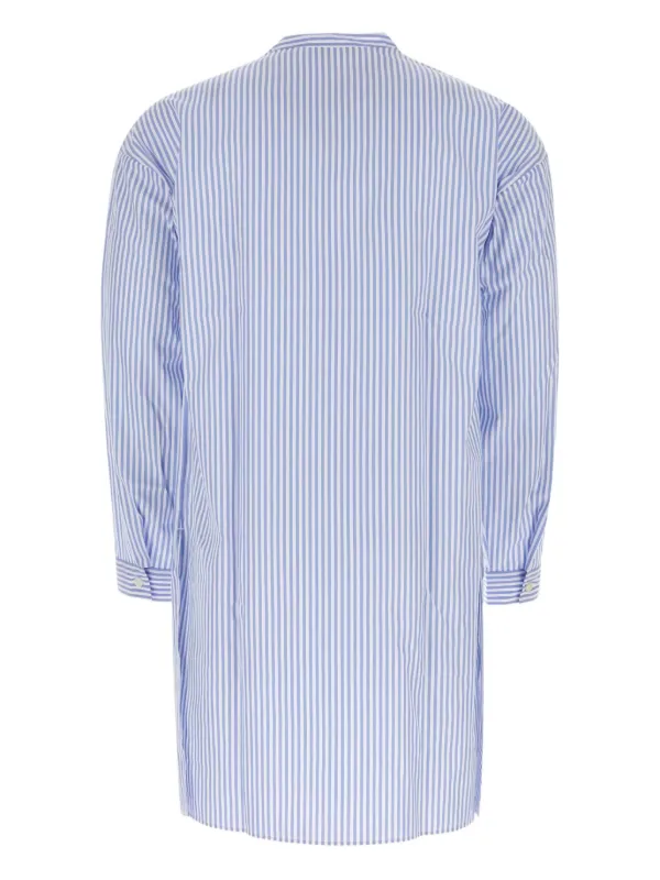 Prada Striped Poplin Shirt | Blue | FARFETCH