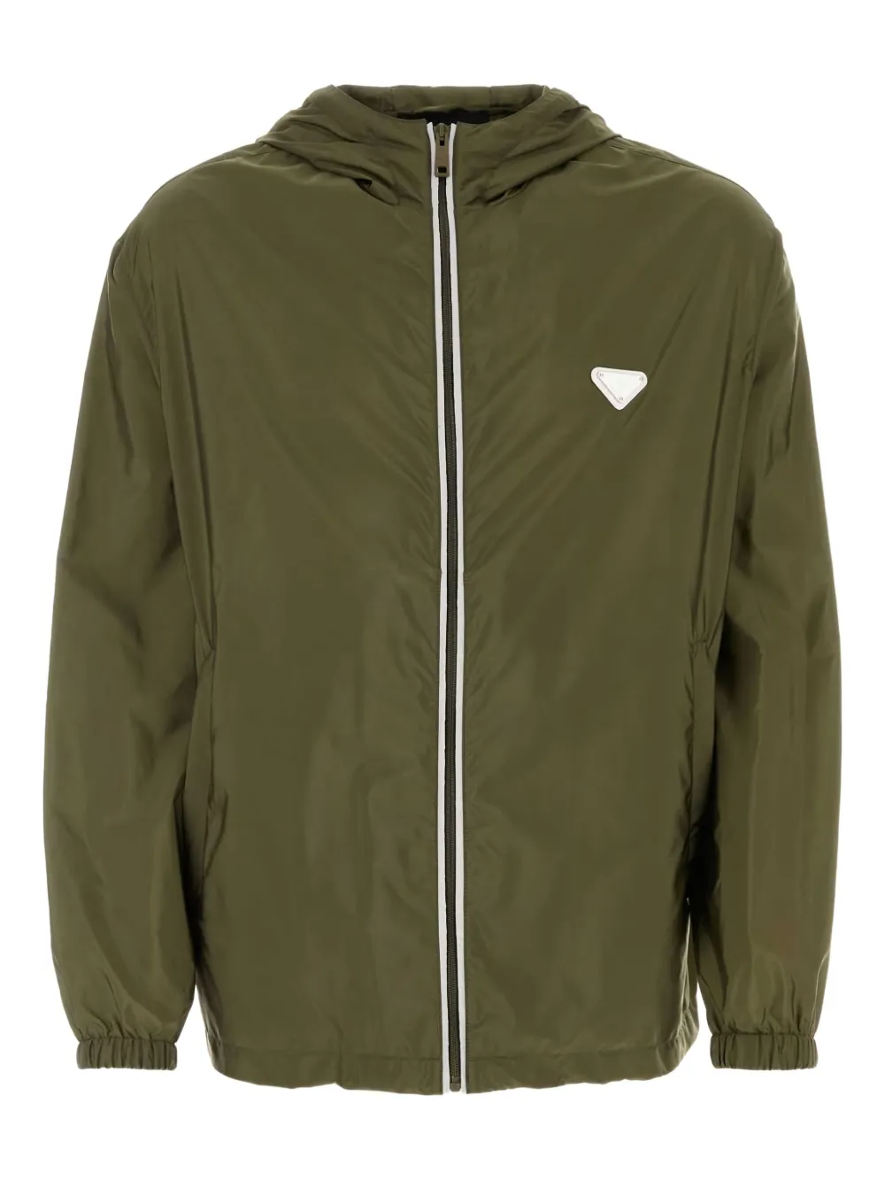 Prada re-nylon hooded windbreaker Groen