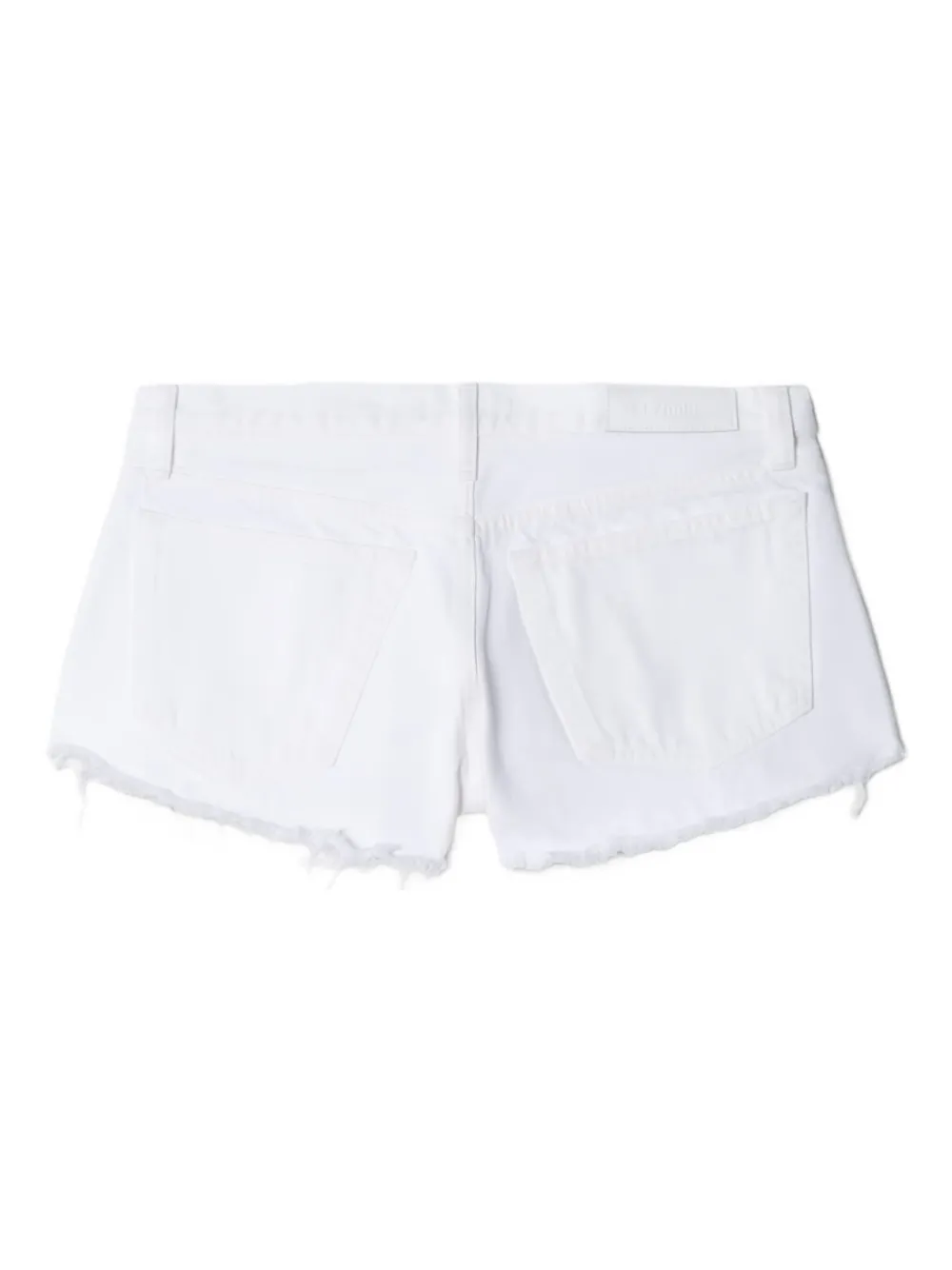 Re/done X Levi's Frayed-hem Denim Shorts In White