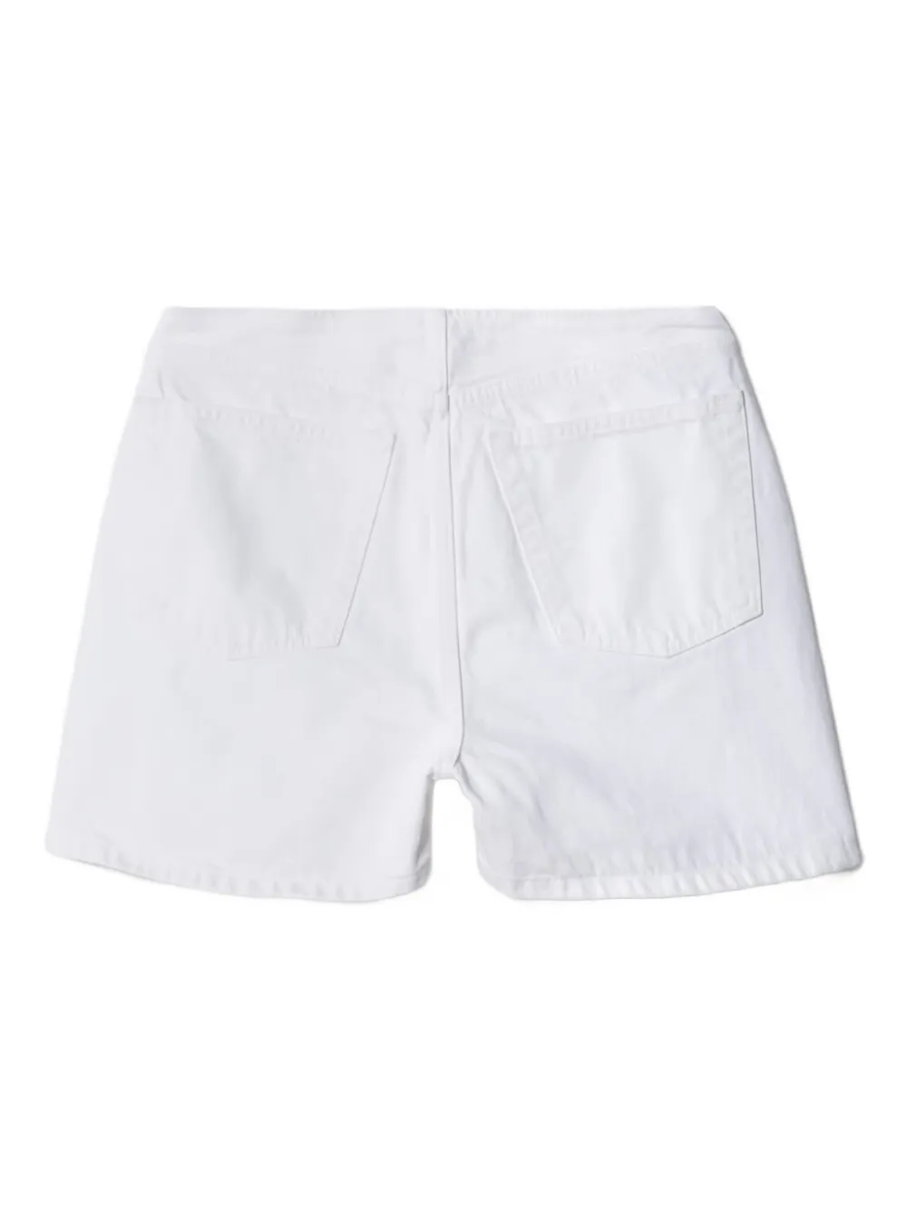 RE DONE The Boardwalk lace-up denim shorts Wit
