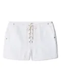 RE/DONE The Boardwalk lace-up denim shorts - White