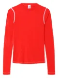 RE/DONE contrast-stitch long-sleeve tee - Red