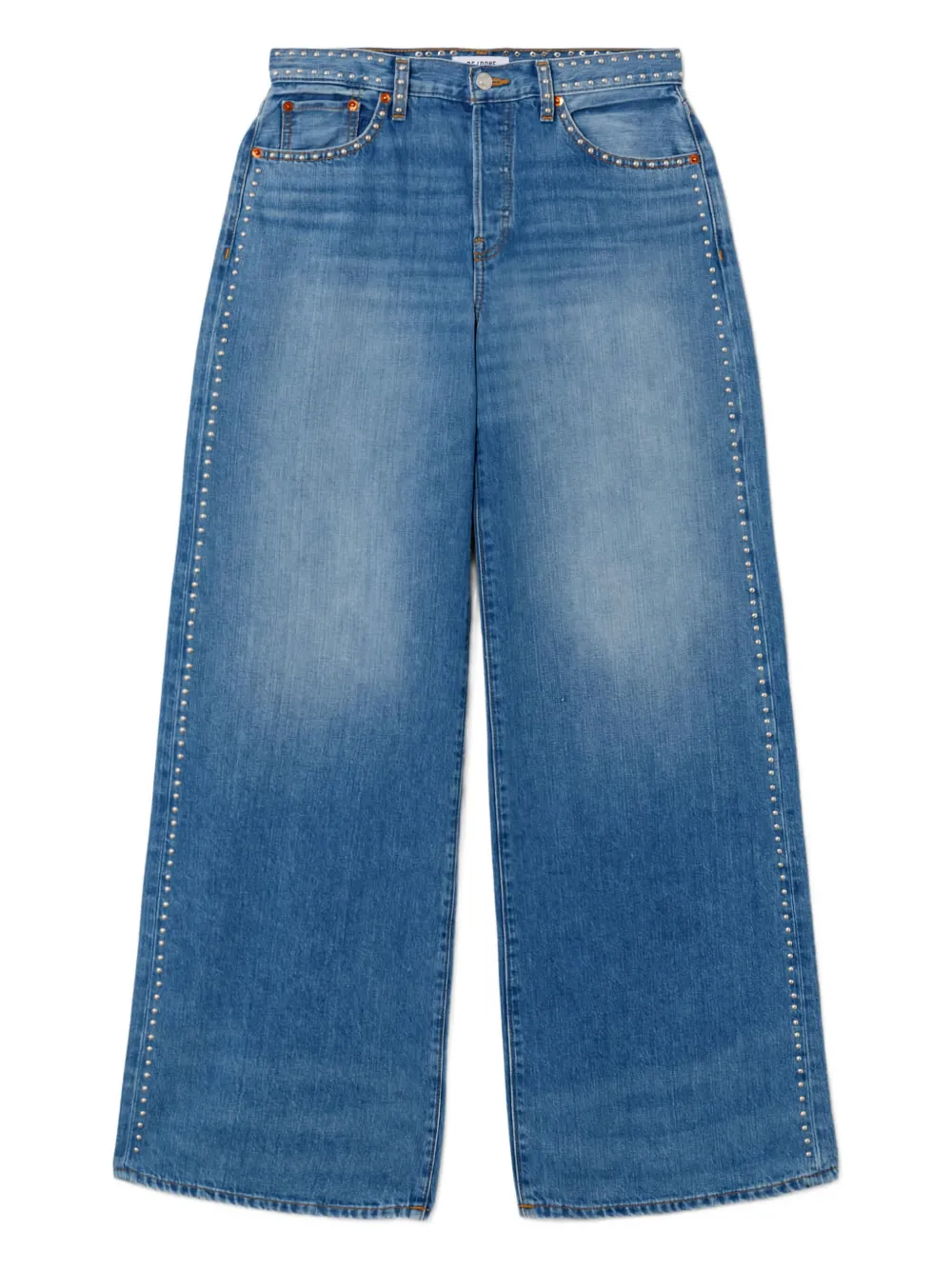 RE DONE Minerva stud-embellished jeans Blauw