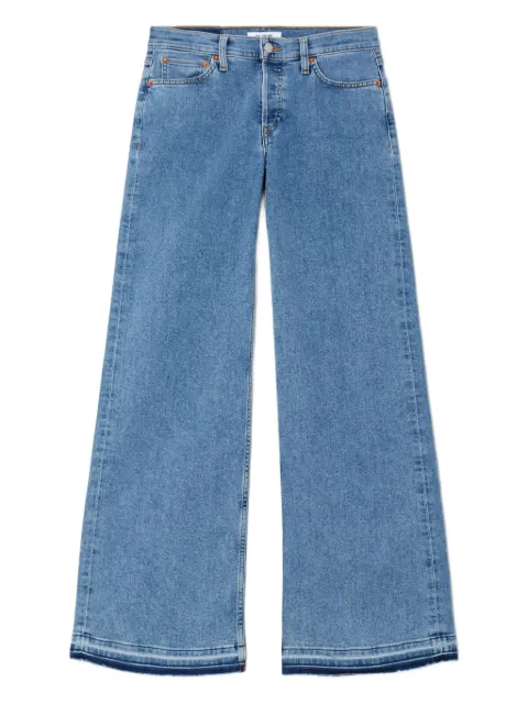 RE/DONE mid-rise frayed-hem jeans