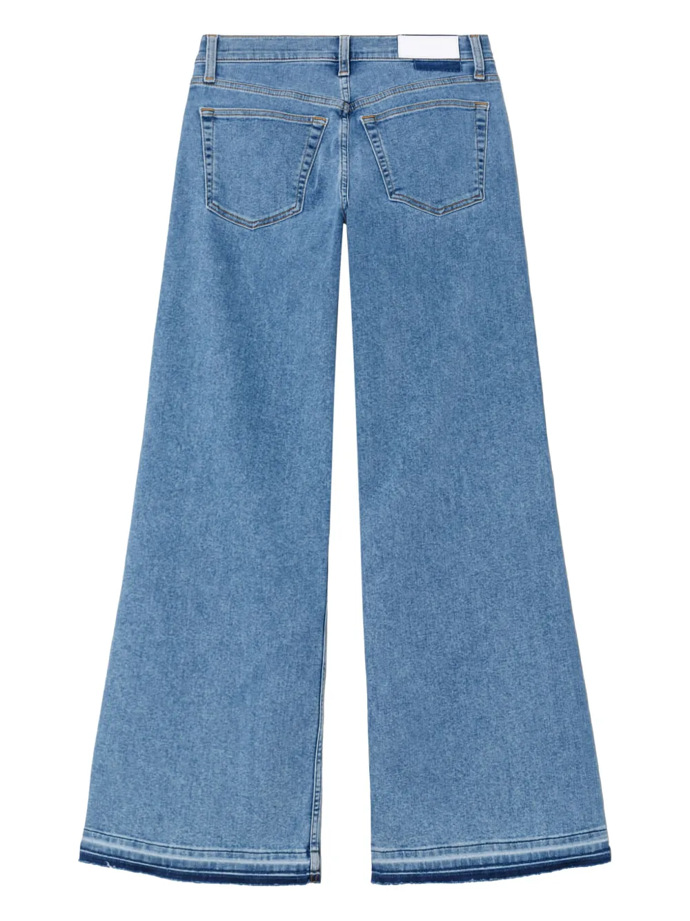 RE DONE mid-rise frayed-hem jeans Blauw