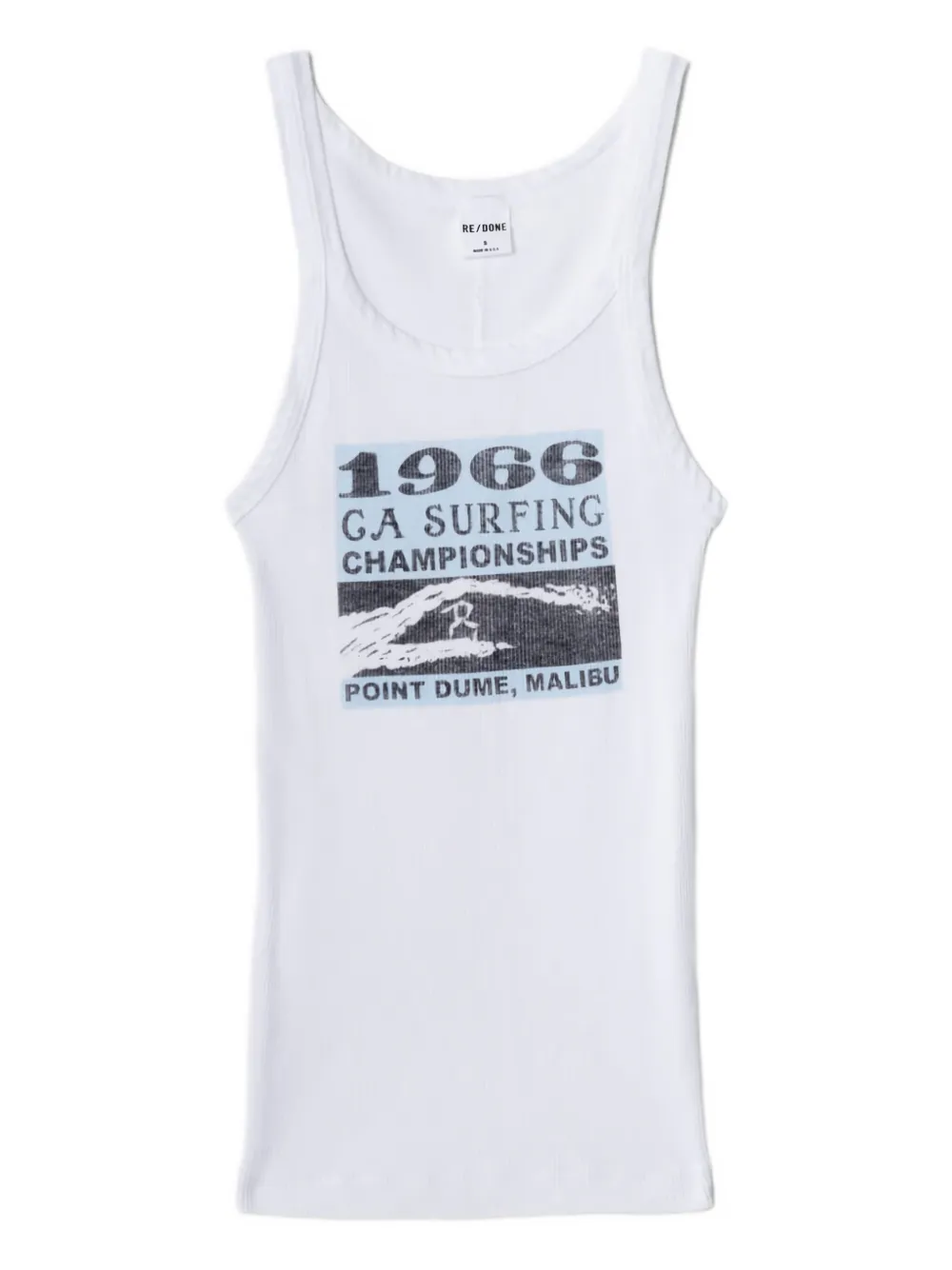 RE DONE ribbed graphic tank Wit
