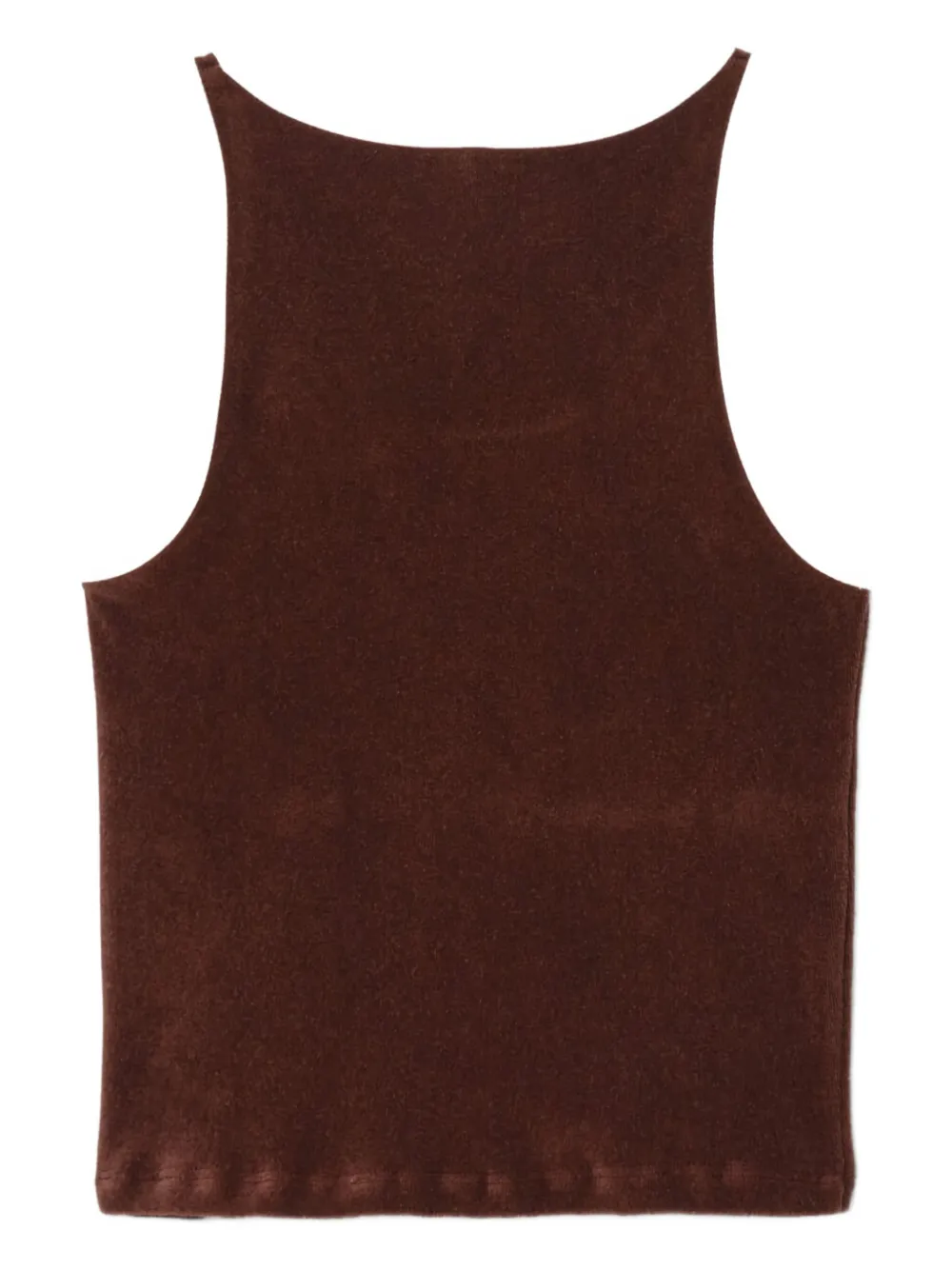 RE DONE Badstof tanktop met ronde hals Bruin