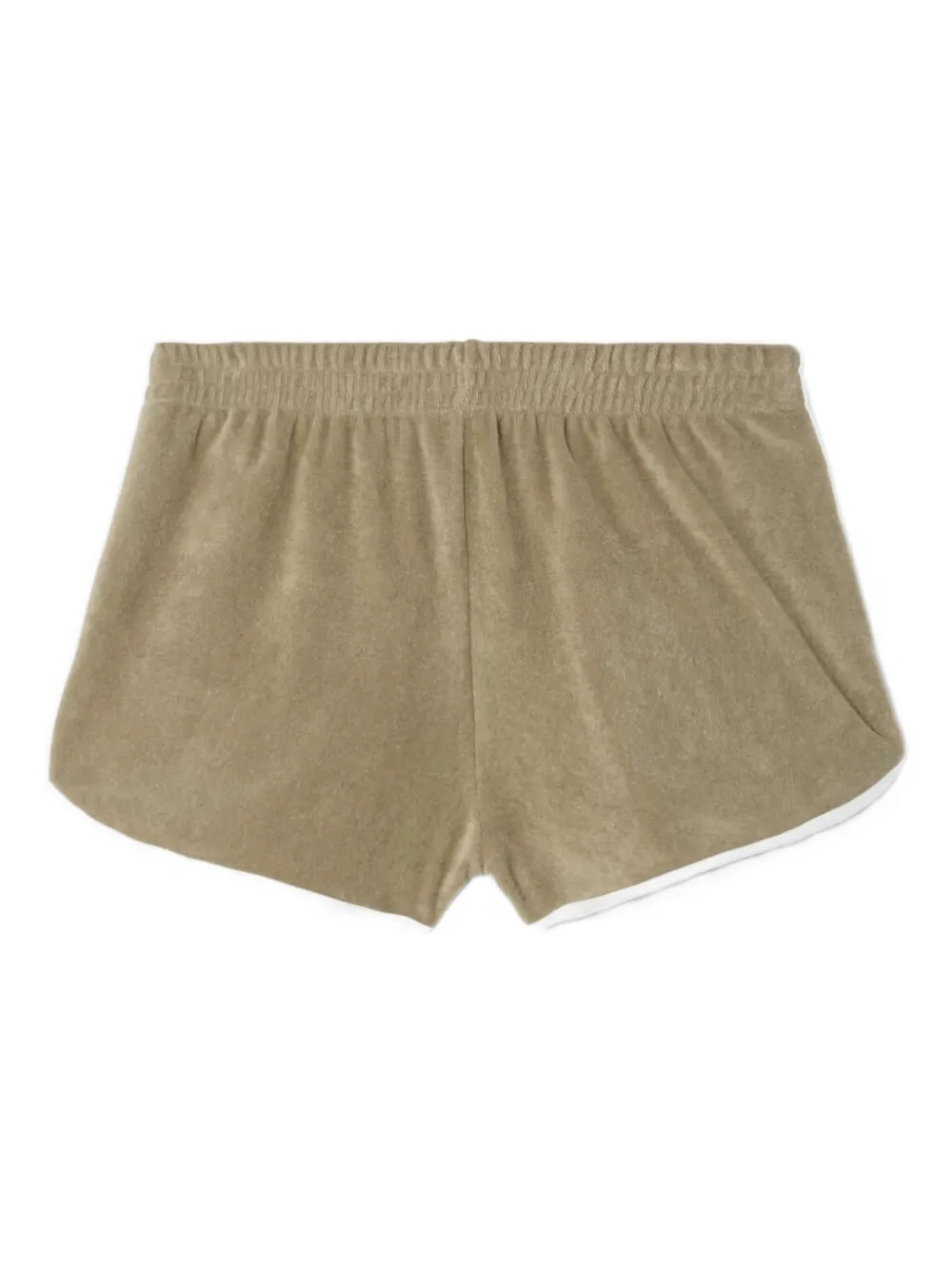 RE DONE elastic-waistband terry shorts Groen