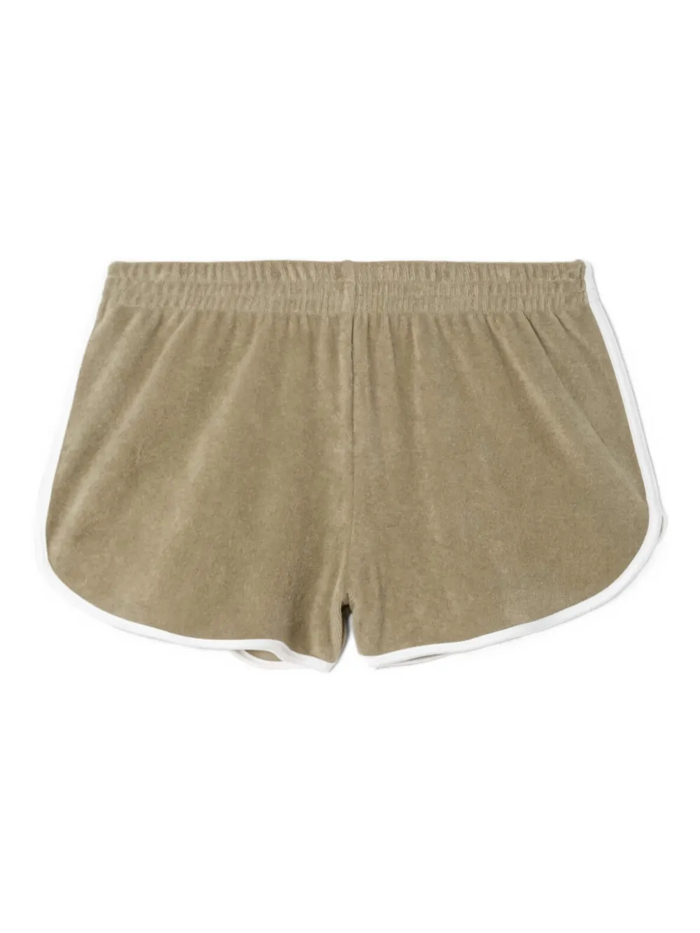 RE DONE elastic-waistband terry shorts Groen