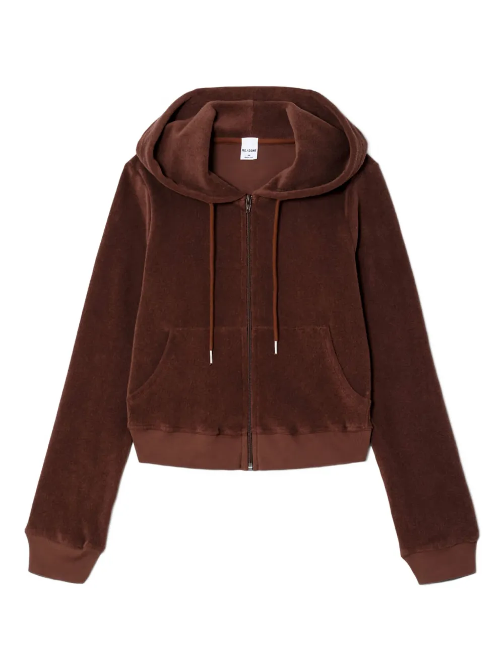 RE DONE Shrunken terry zip-up hoodie Bruin