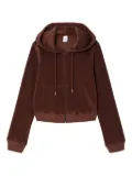 RE/DONE Shrunken terry zip-up hoodie - Brown