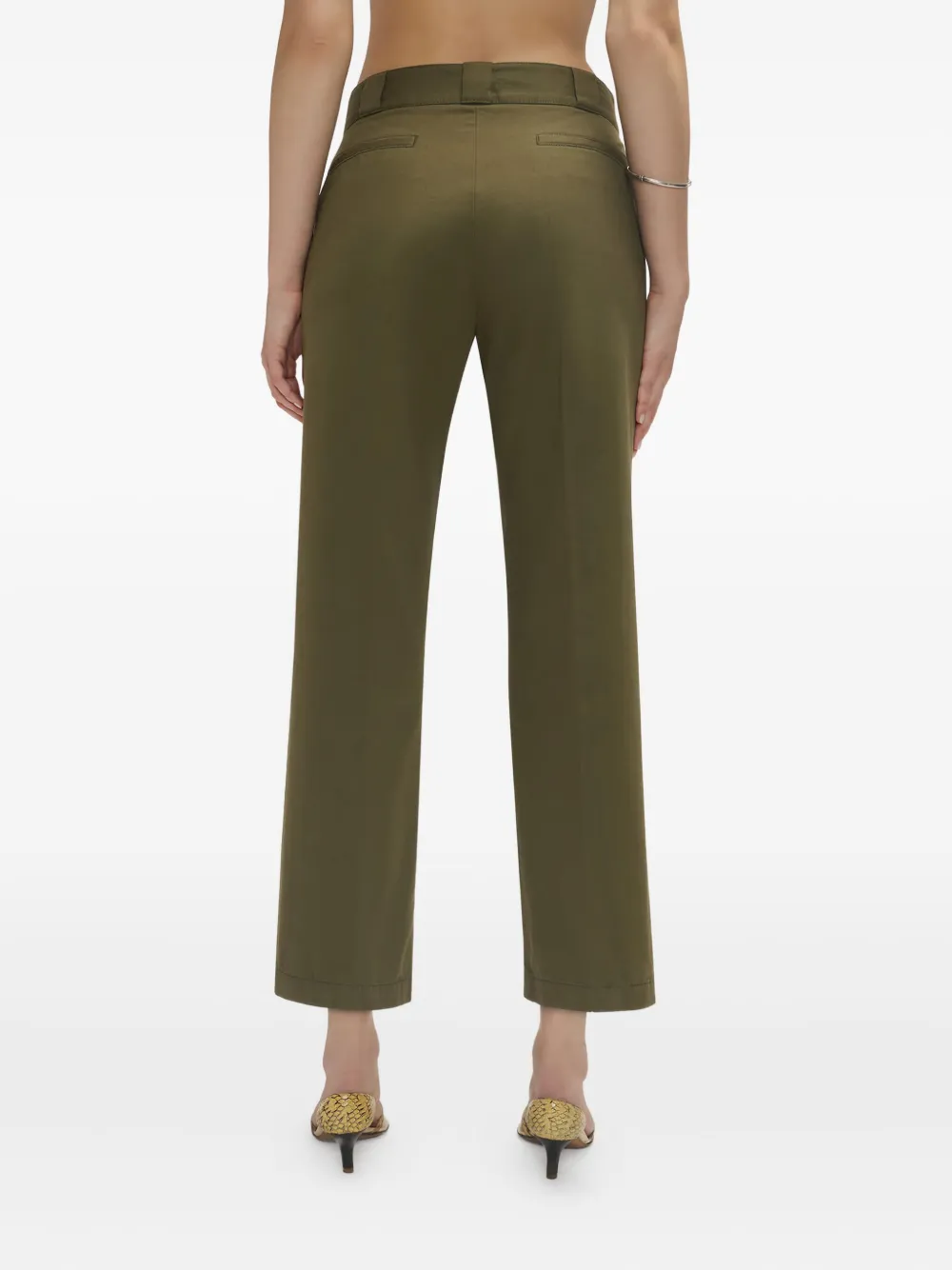 Re/done Pressed-crease Trousers In Green