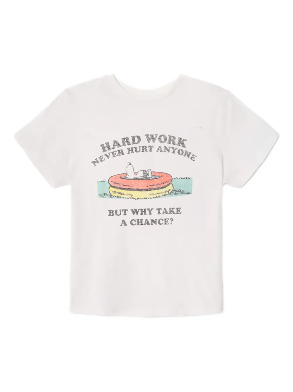 RE DONE snoopy graphic tee Wit