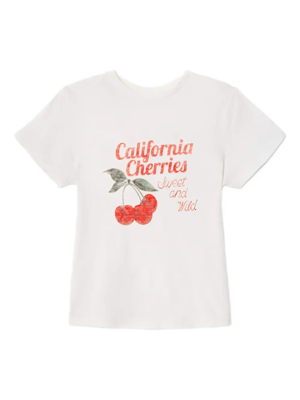 RE DONE cherry print tee Wit
