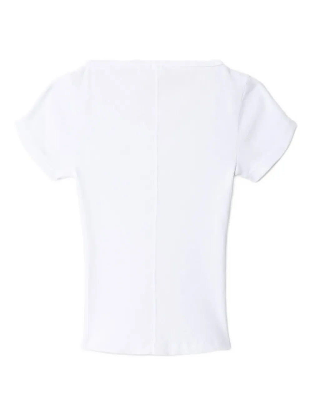 RE DONE ribbed round-neck tee Wit