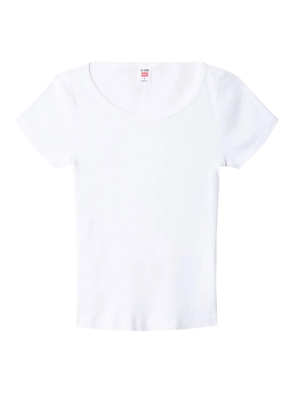 RE/DONE ribbed round-neck tee | White | Image 1