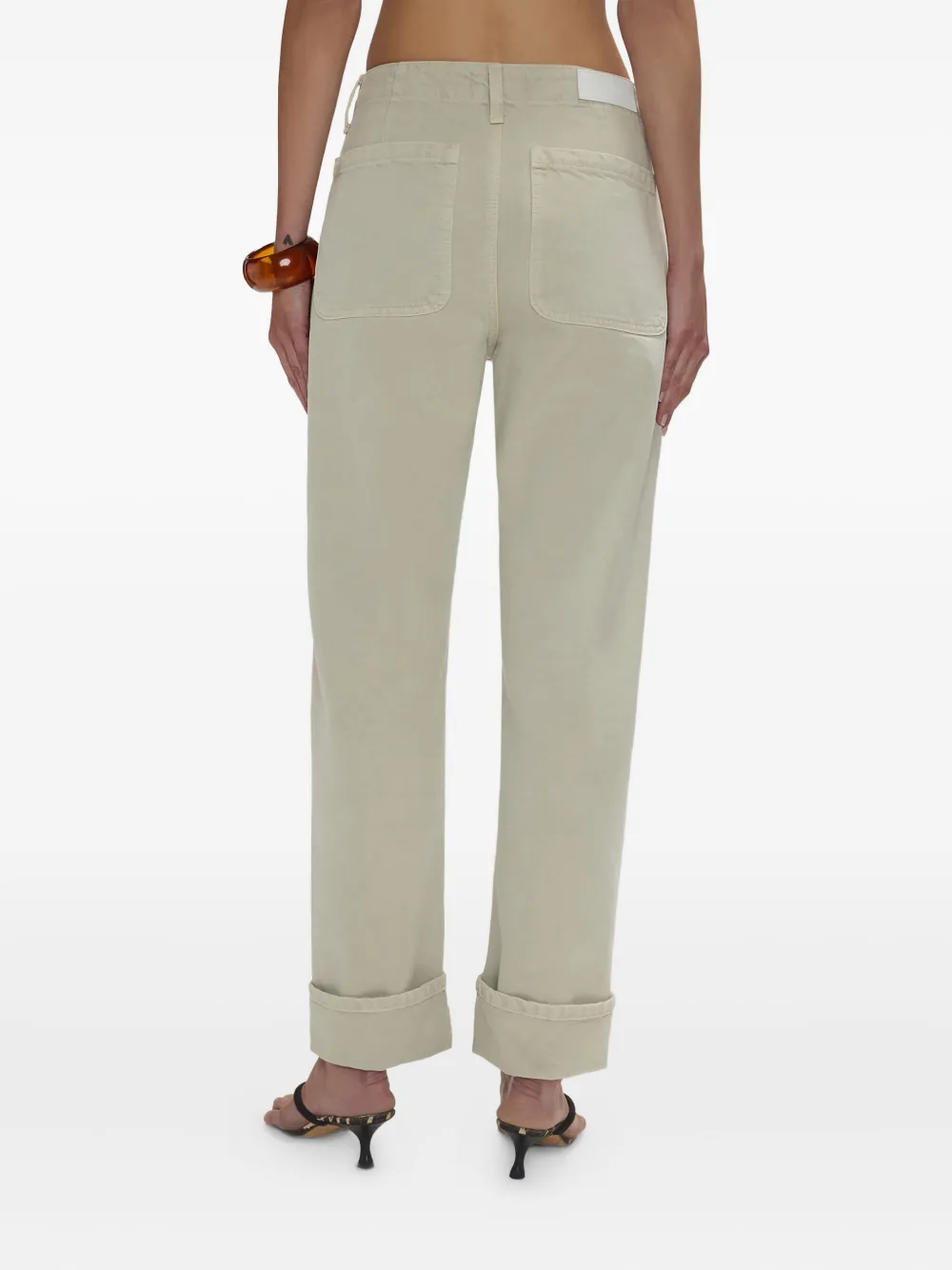 RE DONE The Bender Jean cuffed jeans Beige