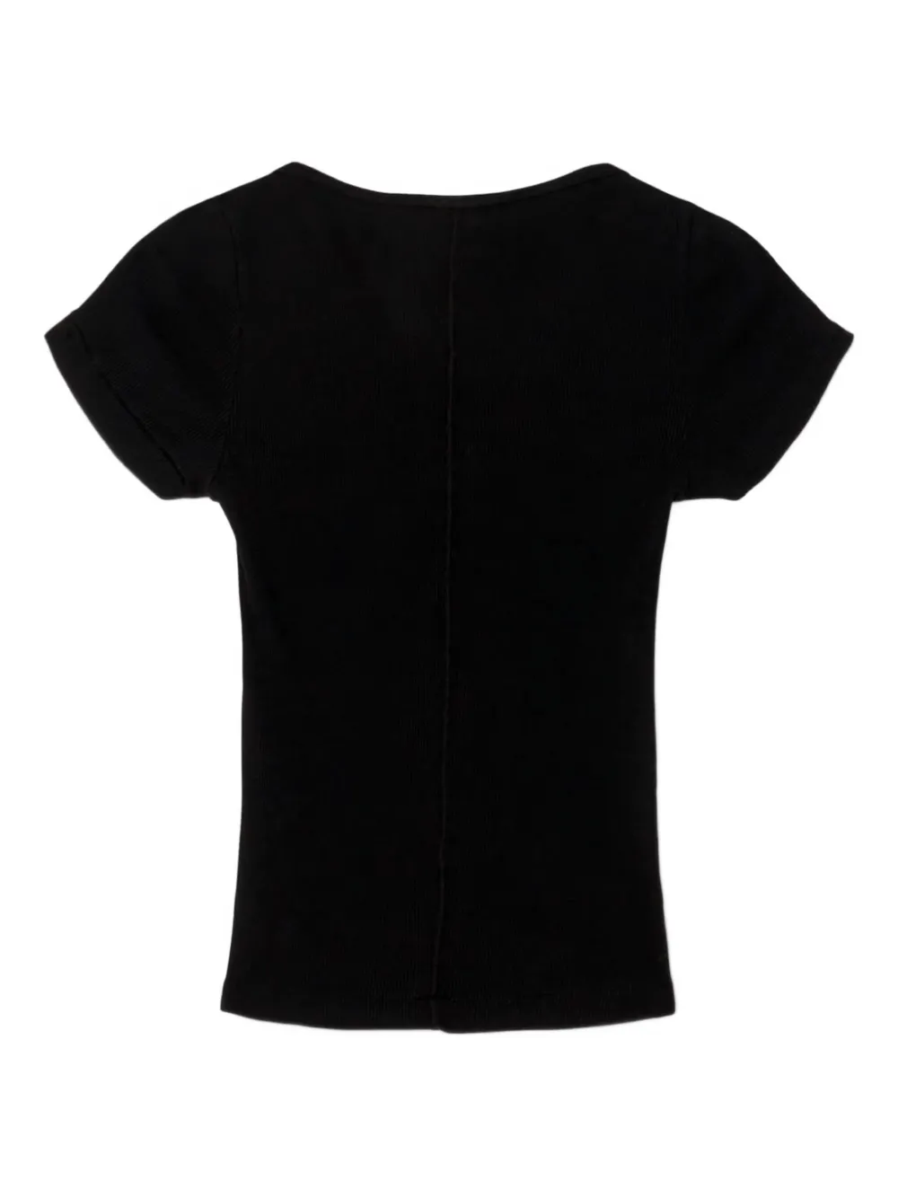 RE DONE ribbed round-neck tee Zwart