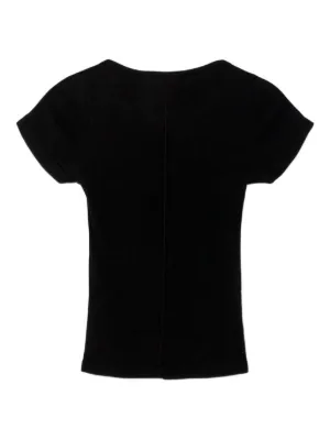 RE/DONE 売れ筋商品|||リダン Tシャツ トップス レディース T-shirts Black RE/DONE | Heritage Cotton 1950s Boxy Tee in Washed Black