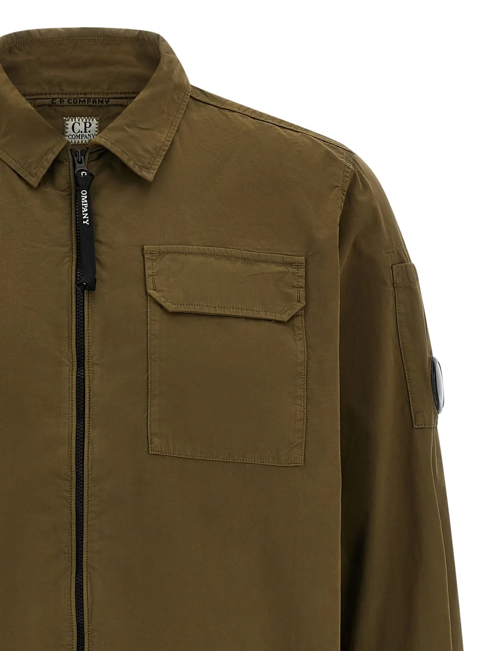 C.P. Company zip long-sleeved shirt jacket Groen