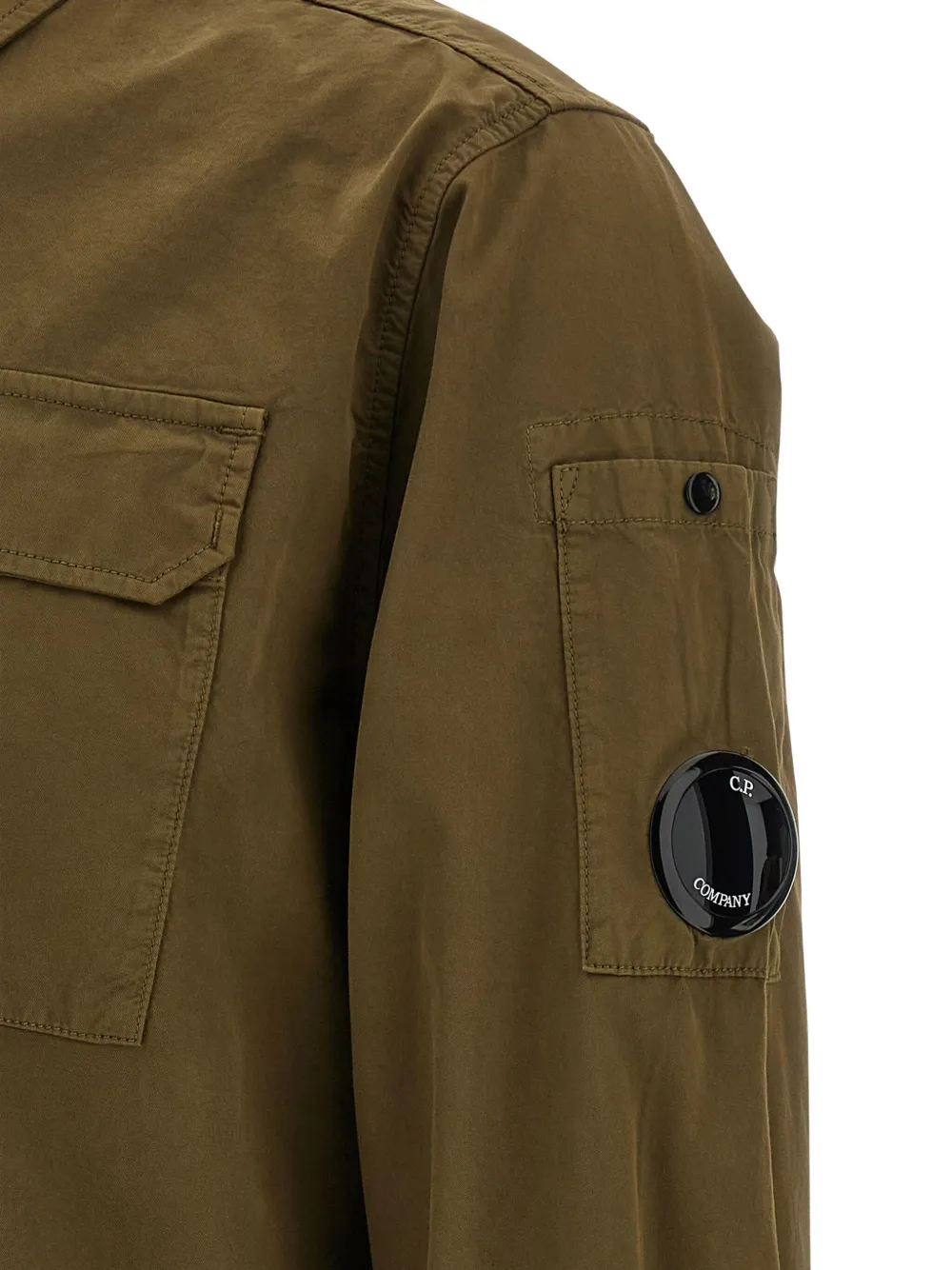 C.P. Company zip long-sleeved shirt jacket Groen