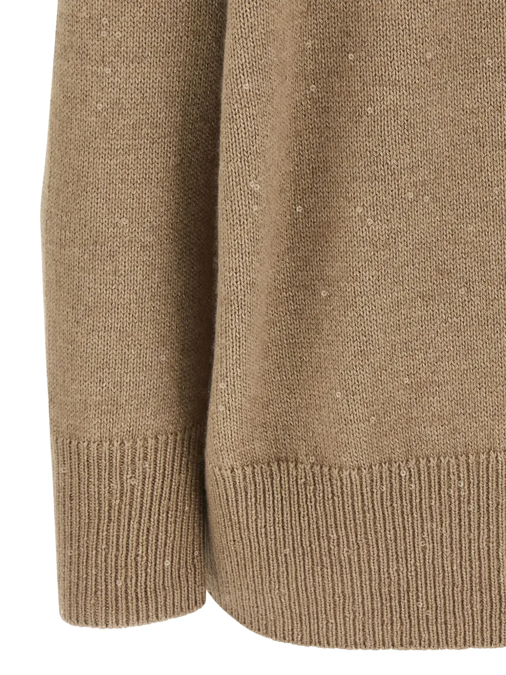 Brunello Cucinelli Sequin Sweater Sweaters And Cardigans Brown In Brown
