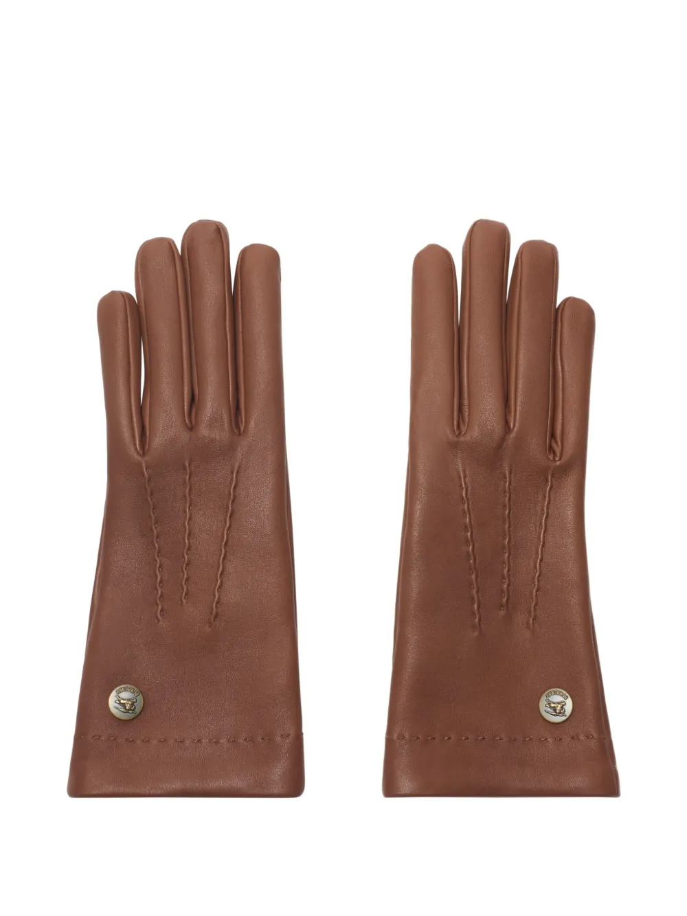 Burberry leather lined gloves DEEP EARTH BROWN