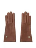 Burberry leather lined gloves - Brown