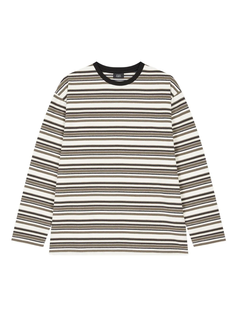 STUDIO TOMBOY stripe ringer long-sleeve T-shirt | Neutrals | Image 1