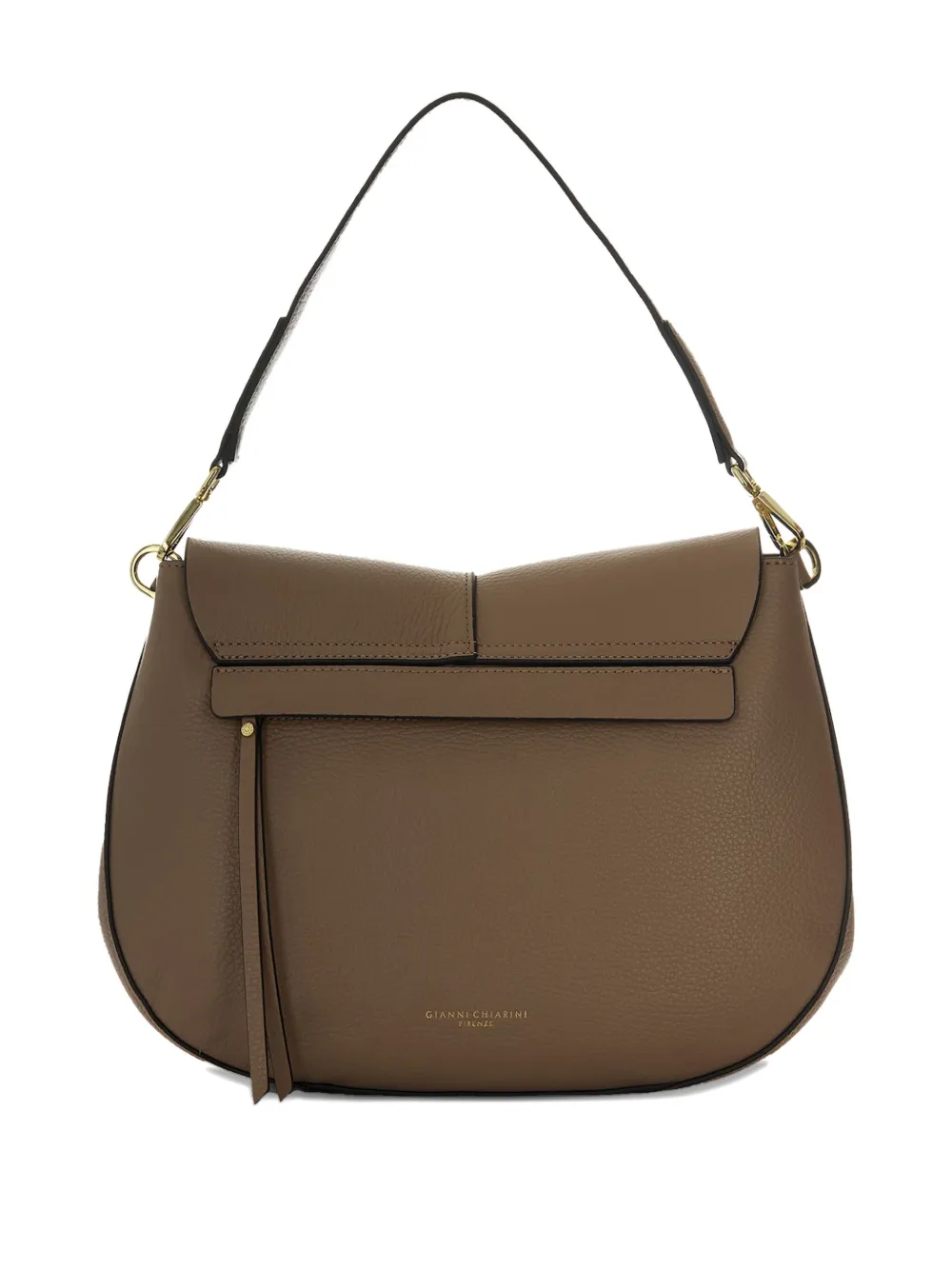GIANNI CHIARINI half-moon leather shoulder bag Bruin