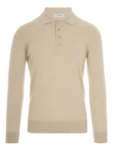Paolo Pecora long-sleeve virgin-wool polo shirt