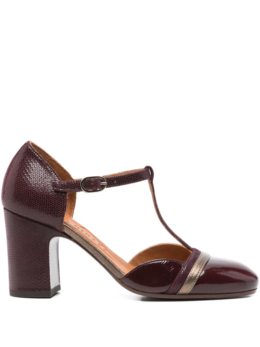 Chie Mihara 65mm Miver T-bar block-heel pumps Red