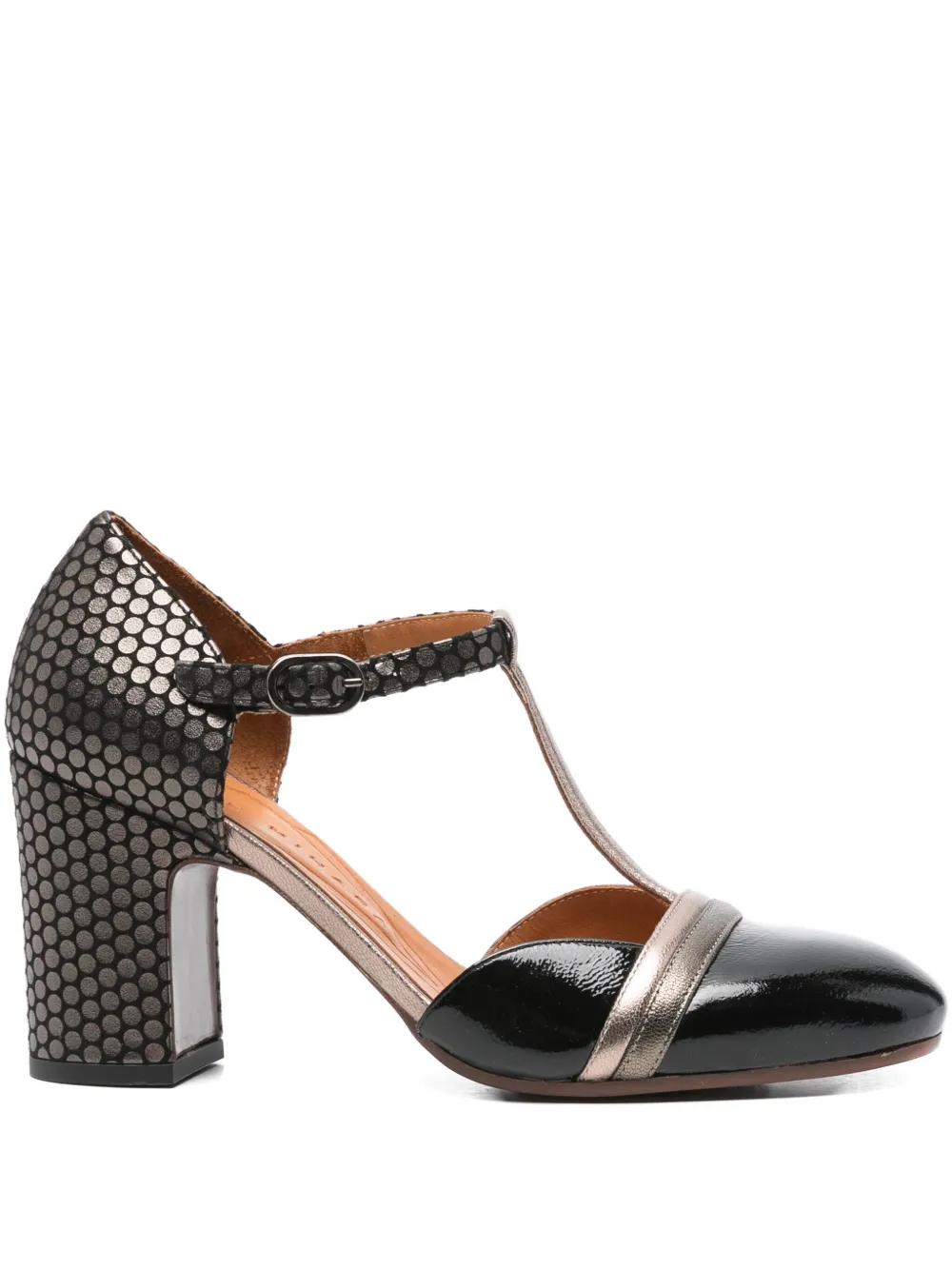 Chie Mihara 65mm Miver T-bar heeled pumps Black