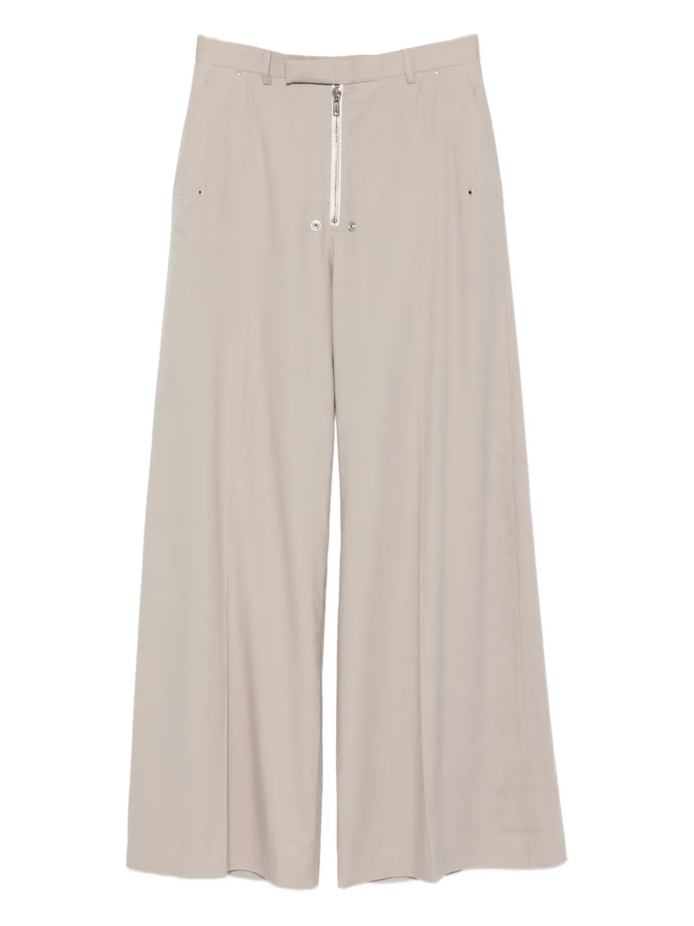 Rick Owens zip-fly wide-leg trousers Grijs